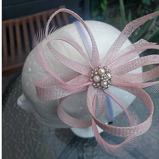 Ozdoby do vlasov - Blush Fascinator - 15791041_