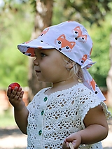 Detské čiapky - Letný detský šilt lišiak oranžový - 15793299_