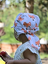 Detské čiapky - Letný detský šilt lišiak oranžový - 15793300_