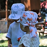 Detské čiapky - Letný detský šilt lišiak oranžový - 15793302_