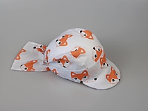 Detské čiapky - Letný detský šilt lišiak oranžový - 15793305_