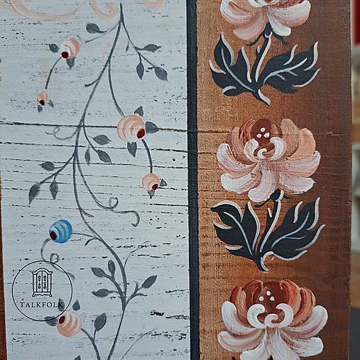 Maľovaná svadobná truhlica II (rôzne veľkosti) (XL - D80cm-Š37cm-V42cm  (masív))