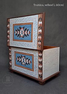 Nábytok - Maľovaná svadobná truhlica II (rôzne veľkosti) (L - D60cm-Š37cm-V42cm (masív)) - 15790890_