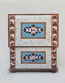 Nábytok - Maľovaná svadobná truhlica II (rôzne veľkosti) (S - D35cm-Š23cm-V23cm  (masív)) - 15790914_