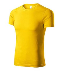 Polotovary - Unisex tričko PAINT žltá 04 - 15791654_