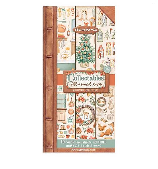  - Scrapbook papier Stamperia 6x12 Collectables All Around Xmas  - 15794195_