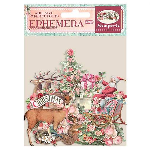  - Stamperia Pink Christmas nálepky - 15794292_