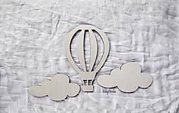 Dekorácie - Lietajúci balón s oblakmi - 15794906_