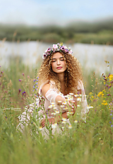 Ozdoby do vlasov - Romantický kvetinový venček - 15793970_