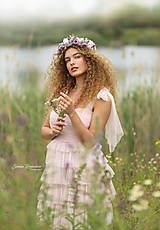 Ozdoby do vlasov - Romantický kvetinový venček - 15793971_
