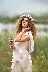 Ozdoby do vlasov - Romantický kvetinový venček - 15793972_
