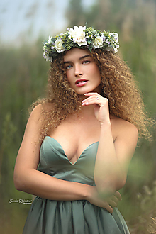 Ozdoby do vlasov - Romantický kvetinový venček - 15793996_