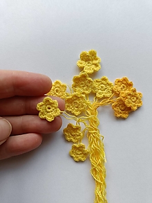 Materiál ručne robený - Žlté minikvetinky  - 15794480_