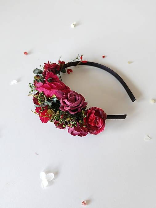 Kvetinová čelenka "vôňa septembrových ruží"