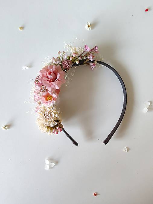 Kvetinová čelenka "sladká romanca"