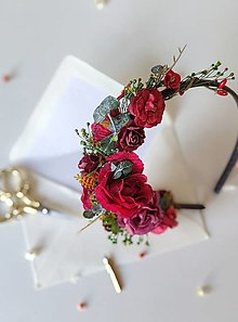Čiapky, čelenky, klobúky - Kvetinová čelenka "vôňa septembrových ruží" - 15794852_