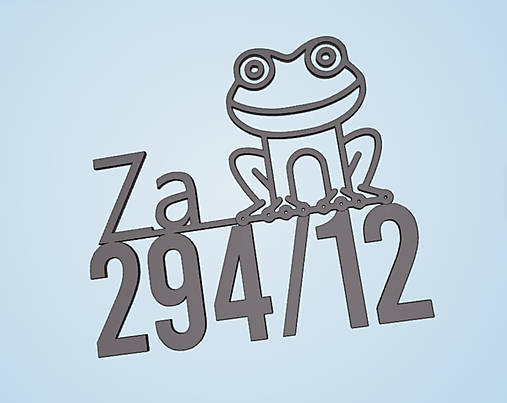 Tabuľky - supisné číslo so žabkou - na objed. - 15793373_