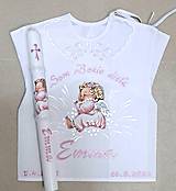 Detské oblečenie - Košieľka na krst + sviečka EXPRES - 15794287_