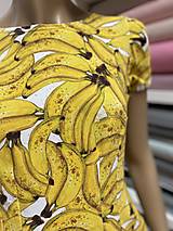 Šaty - Šaty - teplákovina - banány - 15793493_