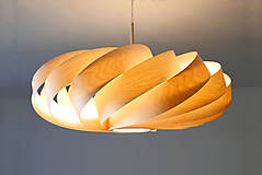 Svietidlá a sviečky - L06B 60-80 Visiaca lampa z brezovej dyhy  (Priemer cca 60 cm, výška cca 19 cm) - 15795353_