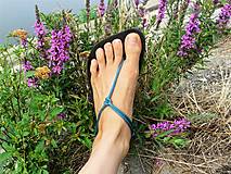 Ponožky, pančuchy, obuv - Barefoot sandále Modré (Základný úväz) - 15795816_