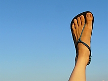 Ponožky, pančuchy, obuv - Barefoot sandále Modré (Základný úväz) - 15795818_