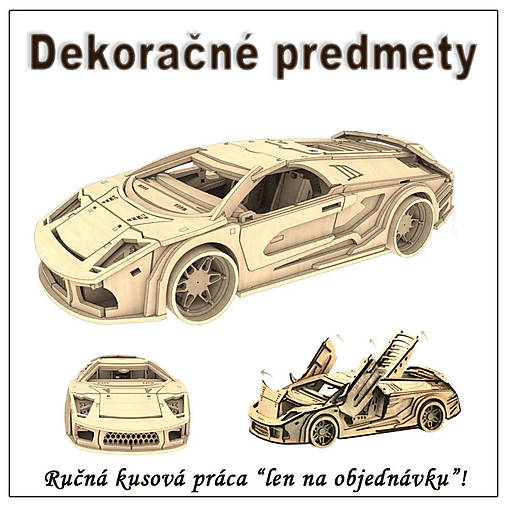 Dekorácie - Dekoračné auto - model E - 15793949_