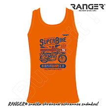 Topy, tričká, tielka - Tielko RANGER® - SUPR BIKE (Oranžová) - 15794142_
