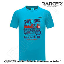 Topy, tričká, tielka - Tričko RANGER® - SUPER BIKE (Modrá) - 15794278_