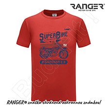 Topy, tričká, tielka - Tričko RANGER® - SUPER BIKE (Červená) - 15794279_
