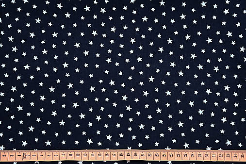 Textil - Hviezdičky na tmavomodrej 75x140 cm - 15797517_