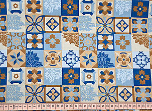 Textil - Modrý dekor 100x100 cm - 15797511_
