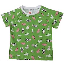 Detské oblečenie - tričko zelené venkov - 15796834_