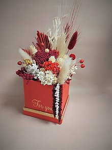 Dekorácie - Kvetinkový box mini Red love - 15796849_