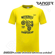 Topy, tričká, tielka - Tričko RANGER® - MOTOCROSS - b (Žltá) - 15797263_