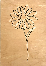 Obrazy - Drevený obraz “daisy flower” - 15797217_