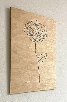 Obrazy - Drevený obraz “rose” - 15797240_
