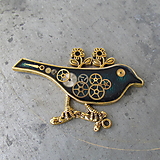Brošne - Smaragdový vtáčik, brošňa, cool darček - 15799751_
