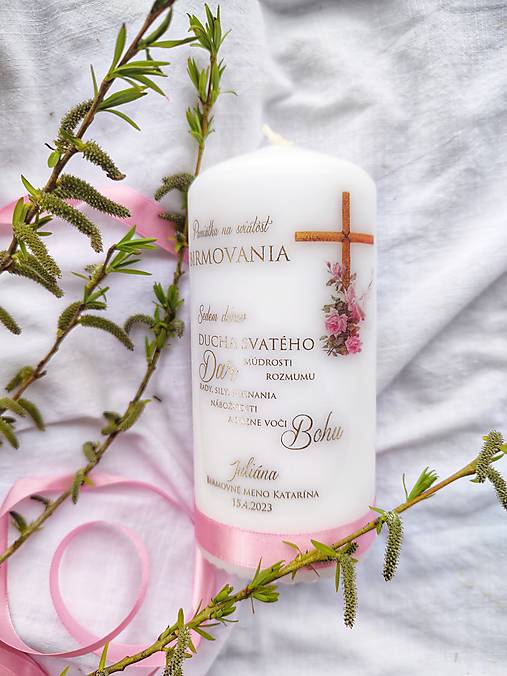 Sviečky - Sviatosť birmovania - dievča - 15798948_