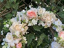 Dekorácie - Veniec letný s ružičkami - 15801013_