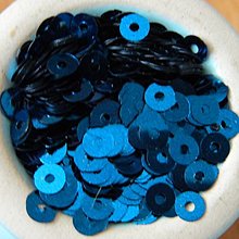 Iný materiál - Flitre hladké 5mm (modrá metalická) - 15800029_