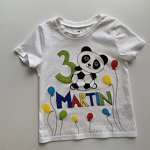 Maľované tričko k x. narodeninám