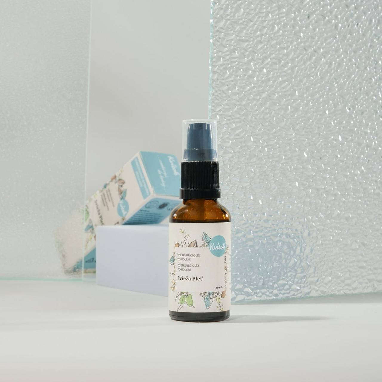 Upokojujúci olej po holení Kvitok – Svieža Pleť (30 ml)