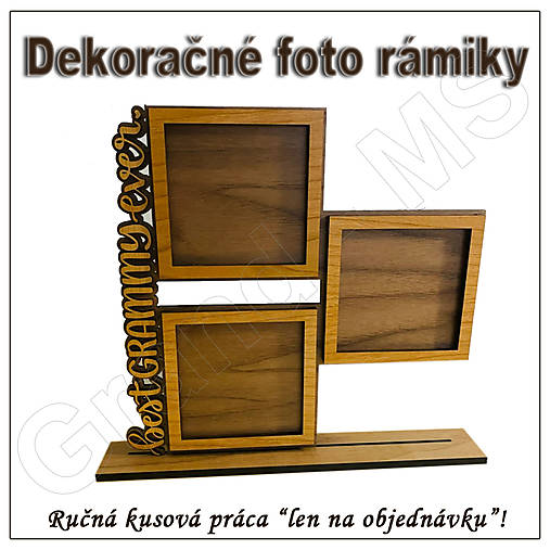 Dekorácie - Fotorámik na 3 fotografie - 15799773_