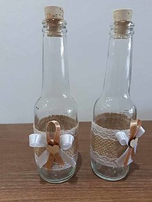 Nádoby - Malé fľašky na svadbu - 15801915_