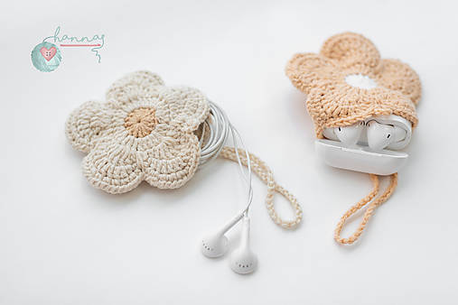 Na mobil - Púzdro kvietok na slúchadlá - 15802716_