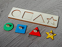 Hračky - Montessori vkladačka geometrické tvary - 15801556_