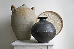 Dekorácie - Veľká guľatá keramická váza - 15802150_