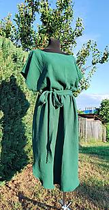 Šaty - ŠATY-MUŠELÍN-Zelené s kapsou - 15801367_