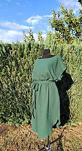 Šaty - ŠATY-MUŠELÍN-Zelené s kapsou - 15801370_